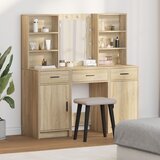 vidaXL set 3 sonoma hrast inženirski les srednje set toaletne mize | Shoptok.si