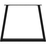 vidaXL Noge za blagovaonski stol V-oblik 2 kom crne 80x(72-73,3) cm | shoptok.hr