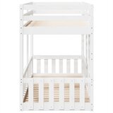  Krevet na kat bijeli 80 x 200 cm od masivne borovine | shoptok.hr