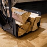 Kondela Pribor za kamin, kovano železo/les, temno siva/naravna, RALFO | Shoptok.si