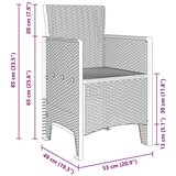  7-delni Set za Zunanjo Jedilnico Antracit Pol Ratan, (22089778) | Shoptok.si