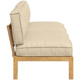  Set sofe s jastukom Bež 240 x 92 x 69 cm Čvrsto drvo akacije | Eponuda.com