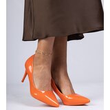 D/CEO marka niezdefiniowana Orange patent pumps on a heel Merium | ePonuda.com