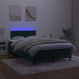  s oprugama i madracem LED tamnozelenim 120x190 cm baršun | shoptok.hr