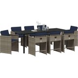  Vrtni set za objed 9 kom. Siva poliratan | shoptok.hr