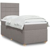  Krevet s oprugama i madracem smeđesivi 90x190 cm od tkanine | shoptok.hr