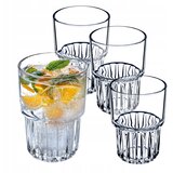 KADAX komplet 4 kozarcev za hladne pijače 320 ml z rebrastim vzorcem, (5000351583) | Shoptok.si