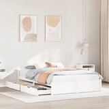 vidaXL Posteljni okvir brez vzmetnice bel 100x200 cm trdna borovina Cene