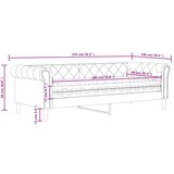  Dnevni krevet s madracem crni 90 x 200 cm od umjetne kože | shoptok.hr