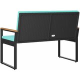  Vanjska klupa Crna i Tirkizna 107 x 61 x 80 cm poliratan | Eponuda.ba