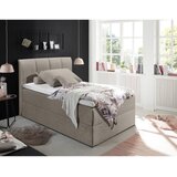 MID.YOU POSTELJA BOXSPRING 120 cm x 200 cm , tekstil umazano rjava | Shoptok.si