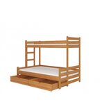 ADRK Troslojna postelja BENITO 200x90 z dvema predaloma - BREZA | Shoptok.si