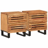 vidaXL Nočna omarica 2 kosa 40x33x46 cm trden akacijev les Cene