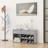 vidaXL Klop za čevlje betonsko siva 80x30x45 cm iverna plošča Cene