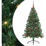  Umjetno predsvijetljeno božićno drvce Zelena 120 cm PVC i metal | shoptok.hr