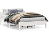 Maison Chic Posteljni okvir - Dvoposteljna postelja - Zakonska postelja brez vzmetnice bel 150x200 cm trdna borovina-J11497, (21768611) | Shoptok.si