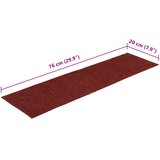  Prostirke za stepenice samoljepljive 30 kom 76x20 cm bordo crvene pravokutne | shoptok.hr