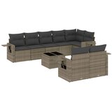  9-dijelni set vrtnih sofa od poliratana s jastucima sivi | shoptok.hr