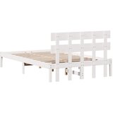  Krevetna konstrukcija Bijelo 120 x 200 cm Čvrsto borovo drvo Bijela 206.5 x 125.5 x 80.5 cm | shoptok.hr