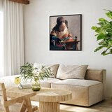  Slika - Jan Vermeer – The Lacemaker 40x40 U crnom drvenom okviru | shoptok.hr