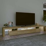 TV ormarić s LED svjetlima boja hrasta sonome 260x36,5x40 cm | Eponuda.com