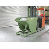 eurokraft pro Prekucna posoda, ozka izvedba, prostornina 0,3 m³, nosilnost 1500 kg, vroče cinkano po EN ISO 1461 | Shoptok.si