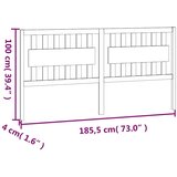  Uzglavlje za krevet bijelo 185,5x4x100 cm od masivne borovine | shoptok.hr