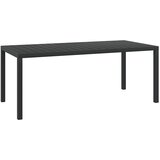  Vrtni stol crni 185 x 90 x 74 cm aluminijum i WPC | shoptok.hr