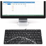 Venisymlis Žična mini prenosna arabska tipkovnica USB vmesnik za namizni računalnik Ultra tanka 78 tipk, (22060307) | Shoptok.si