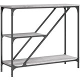 vidaXL Konzolna mizica siva sonoma 88,5x30x75 cm inženirski les | Shoptok.si