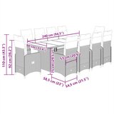  11-dijelni vrtni bistro set od poliratana s jastucima crni | shoptok.hr