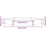  Povišena gredica šesterokutna siva 160x160 cm masivna borovina | shoptok.hr
