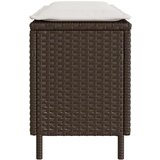  Vrtna klupa s jastukom siva 110x30x40 5 cm poliratan | shoptok.hr