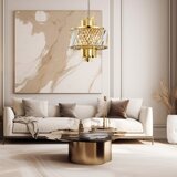  Luster na lancu MARGOT 6xE14/40W/230V prečnik 43 cm zlatna | Eponuda.com