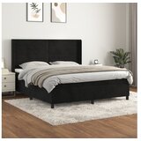 vidaXL Krevet s oprugama i madracem crni 180x200 cm baršunasti | shoptok.hr