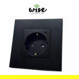 Wise wifi pametna utičnica, ugradna 16a - mat panel crna | ePonuda.com