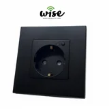 wifi pametna utičnica, ugradna 16a - mat panel crna