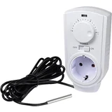 Powersocket-Thermo analogna\, temperaturno nadzorovana vtičnica 8141-108.01 sobni termostat vmesni vtič 1 kos, (20448775)