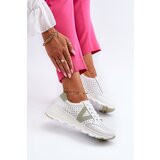 VINCEZA Women's Leather Lightweight Sports Shoes Beige Eleonori | Shoptok.si