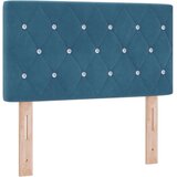 vidaXL Prevleka za vzglavje s kristalnim gumbom, temno modra, 80 cm, žamet, (22008594) | Shoptok.si