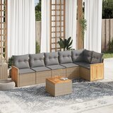 vidaXL 7-dijelni set vrtnih sofa od poliratana s jastucima bež | shoptok.hr