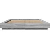 vidaXL Okvir za krevet s LED svjetlima boja hrasta 120 x 190 cm drveni | shoptok.hr