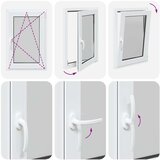  Okno za klet RISOR 60 x 80 cm PVC in steklo Bela, (5000215146) | Shoptok.si