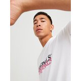 Jack & Jones Majica petrol / svetlo roza / bela | Shoptok.si