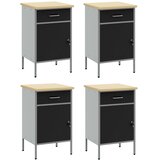  Radni ormar s ladicama 4 pcs Crna i Siva 200 x 55 x 85 cm | shoptok.hr