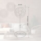 Niaros podni ventilator, 37W, 34cm, metalni | Eponuda.com