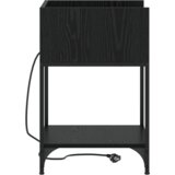 vidaXL Nočne omarice 2 pcs Črni hrast 40 x 40 x 61 cm Konstruiran les | Shoptok.si