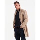 Ombre Men's lightweight single-breasted coat - beige | shoptok.hr