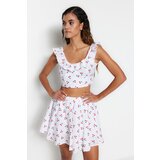 Trendyol Cherry Patterned Frill Detailed Bottom Top Set | Shoptok.si