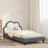  Okvir za krevet s uzglavljem Svijetlo siva 90 x 190 cm PU | shoptok.hr